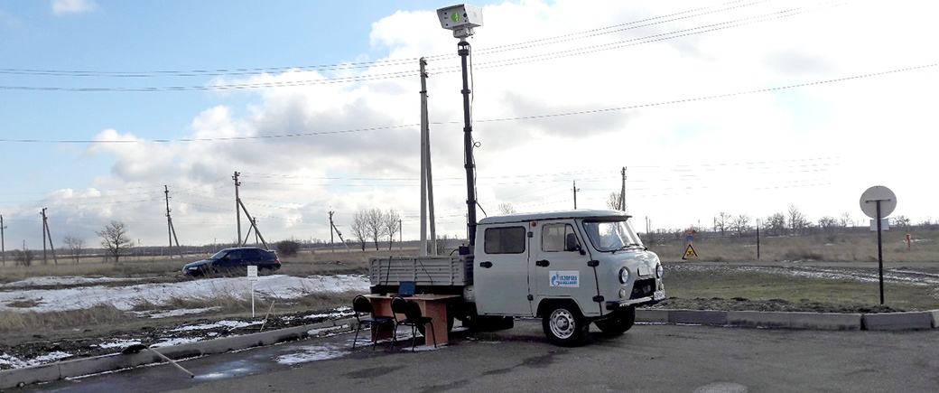 ДЛС-КС на мачте автомобиля УАЗ-452