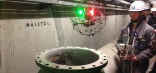 Промышленный квадрокоптер Flyability Elios из Швейцарии