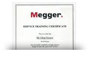 Сертификат MEGGER